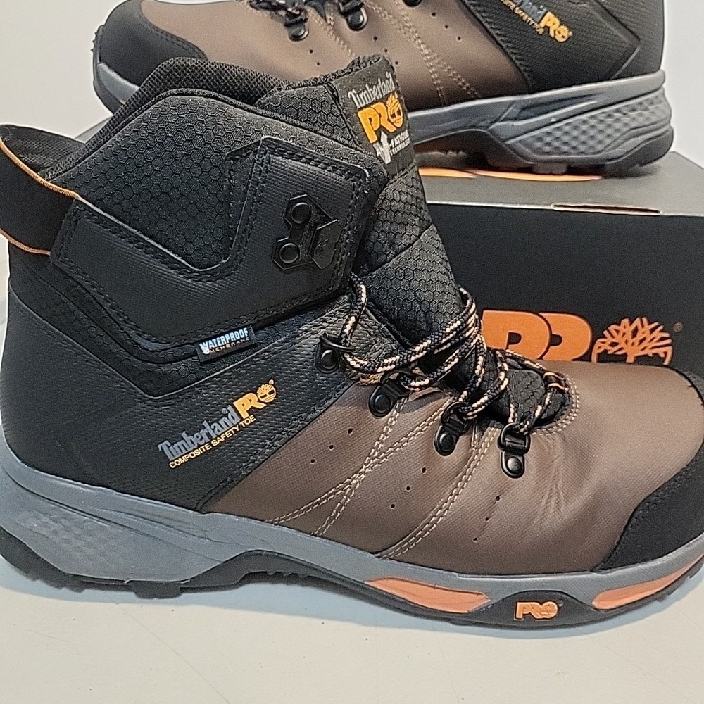 Timberlan Pro Switchback Mens Size 11.5 Brown Outdoor Composite Toe Safety Boots - Picture 2 of 12